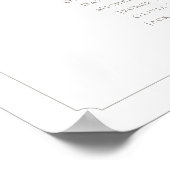 Monogram 4 Tafels Zitplaatsenkaart Rand Poster (Hoek)
