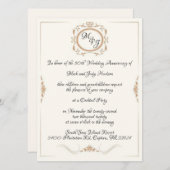 Monogram 50-jarig jubileumfeest kaart (Voorkant / Achterkant)