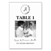 Monogram 50e huwelijksjubileum aangepaste foto kaart (Achterkant)