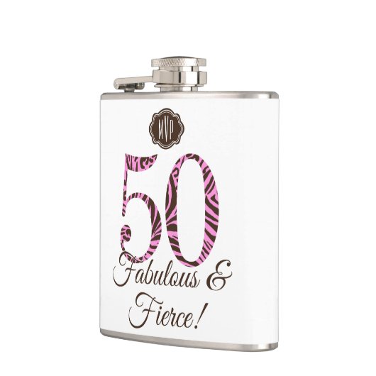 Monogram 50e verjaardag van de ziekte van Fabulous Heupfles (Links)