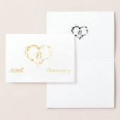 Monogram 50e Verjaardagsontwerp Folie Kaarten (Display)