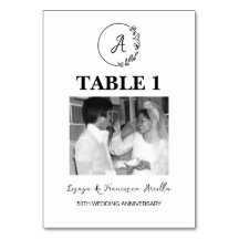 Monogram 50ste huwelijksjubileum aangepaste foto