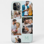 Monogram 5 Fotocollage Seafoam Case-Mate iPhone Case (Achterkant)