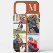 Monogram 5 fotocollage verbrand Sinaasappel Case-Mate iPhone Case (Achterkant)