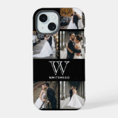 Monogram 5 Square Photo Collage iPhone 15 Case (Achterkant)