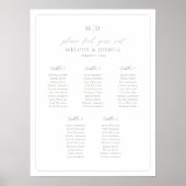 Monogram 5 Tafels Stoelenindeling Rand Poster (Voorkant)