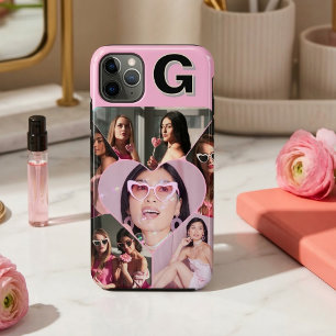 Monogram 6-foto-collage turquoise iPhone-hoesje Case-Mate iPhone Case