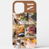 Monogram 6 fotocollage horizontaal bruin Case-Mate iPhone case (Achterkant)