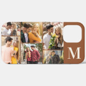 Monogram 6 fotocollage horizontaal bruin Case-Mate iPhone case (Achterkant (horizontaal))