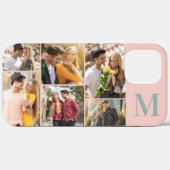 Monogram 6 fotocollage horizontale perzik Case-Mate iPhone case (Achterkant (horizontaal))