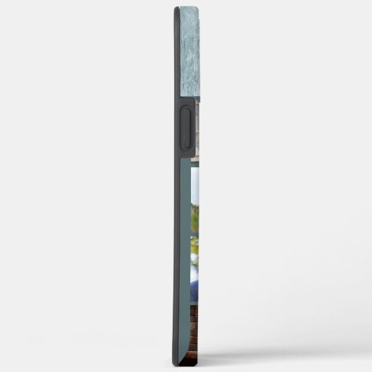 Monogram 6 fotocollage kustblauw hout Case-Mate iPhone case (Achterkant / Rechts)