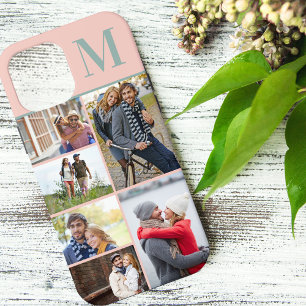 Monogram 6 Fotocollage Perzik Groen Case-Mate iPhone Case