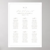 Monogram 6 Tafels Rand van de Zitgrafiek Poster (Voorkant)