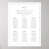 Monogram 6 Tafels Vind Je Stoel Zitplaatsindeling Poster (Voorkant)