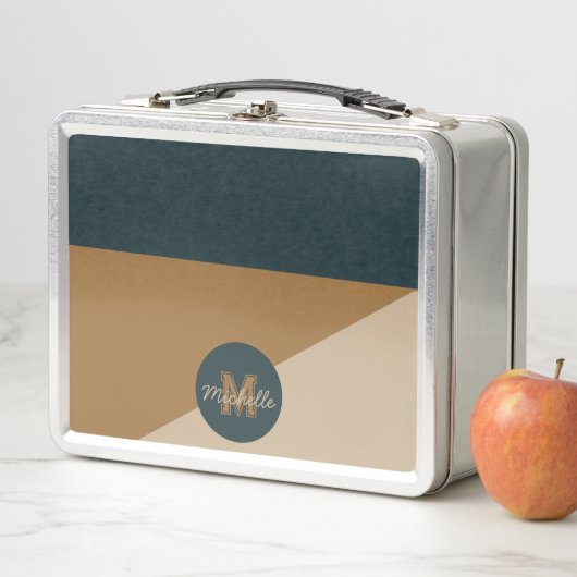 monogram 70s  Groen Bruin kleurenblok (In situ)