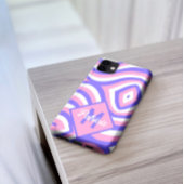 Monogram 70s Groovy roze & paarse psychedelische Case-Mate iPhone Case