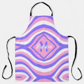 Monogram 70s Groovy roze & paarse psychedelische Schort (Voorkant)