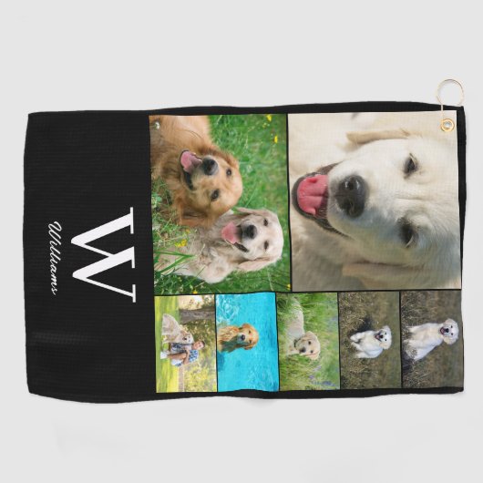 Monogram 7 Foto Golfhanddoek (Horizontaal)