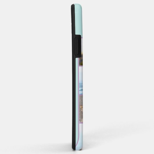 Monogram 7 fotocollage Mint Lila Case-Mate iPhone Case (Achterkant/rechts)
