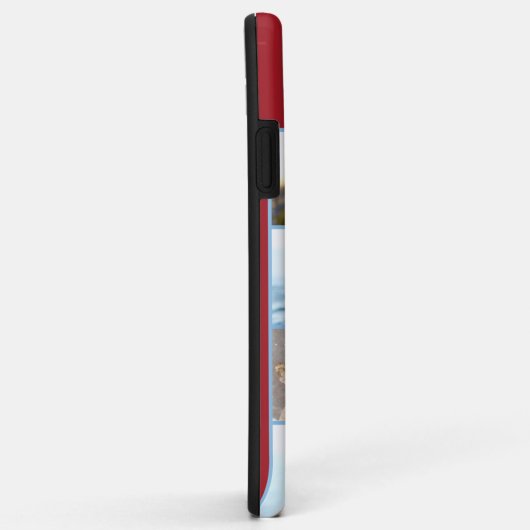 Monogram 7 Fotocollage op rood Case-Mate iPhone Case (Achterkant/rechts)