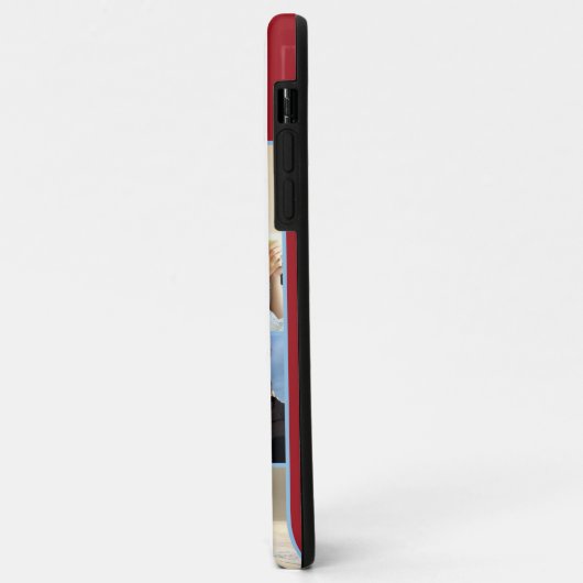 Monogram 7 Fotocollage op rood Case-Mate iPhone Case (Achterkant/links)