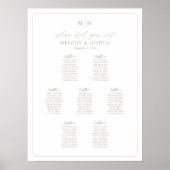 Monogram 7 Tafels Stoelindeling Rand Poster (Voorkant)