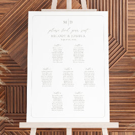 Monogram 7 Tafels Stoelindeling Rand Poster