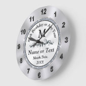 Monogram, 85e verjaardagscadeau voor hem of haar, grote klok (Hoek)