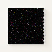 Monogram 8 Foto Collage Colorful Confetti Black Notitieboek (Achterkant)