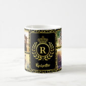 Monogram 8 Foto Collage | Royal Crown Gold Laurel Koffiemok (Center)