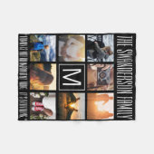 Monogram 8 Lijst Citaat Fleece Deken (Voorkant (Horizontaal))