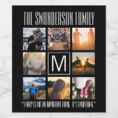 Monogram 8 Lijst Citaat Wijn Etiket (Enkel label)