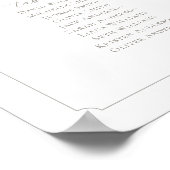 Monogram 9 Tafels Zitplaats Grafiek Rand Poster (Hoek)