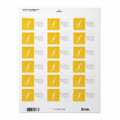 Monogram A Adresetiketten geel Etiket (Full Sheet)