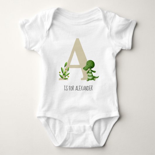 Monogram A Alligator Romper (Voorkant)