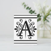 MONOGRAM A BLACK BRIEFKAART (Staand voorkant)