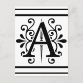 MONOGRAM A BLACK BRIEFKAART (Voorkant)