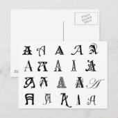 Monogram A Briefkaart (Voorkant / Achterkant)