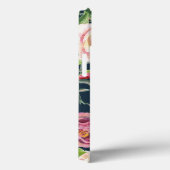 Monogram A Burgundy Floral Roos Leaf Foliage Case-Mate iPhone Case (Achterkant / Rechts)