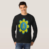 Monogram A  Colorful Flower T-shirt (Voorkant volledig)