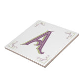 Monogram A, elegante  stijl Tegeltje (Zijkant)