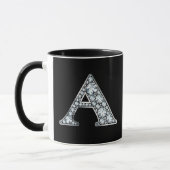 Monogram A Faux Diamond Mok (Links)