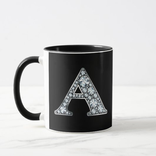 Monogram A Faux Diamond Mok (Links)