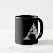 Monogram A Faux Diamond Mok (Voorkant rechts)