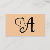 Monogram A Horse Equestrian Classic Visitekaartje (Achterkant)
