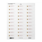 Monogram A Kerst Rood Goud Retouradres Etiket (Full Sheet)
