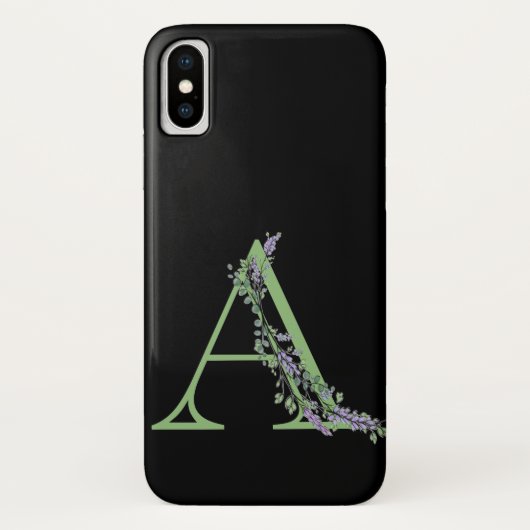 Monogram A Lavendel Eucalyptus Case-Mate iPhone Case (Achterkant)