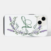 Monogram A Lavendel Eucalyptus Case-Mate iPhone Ho Hoesje (Achterkant horizontaal)