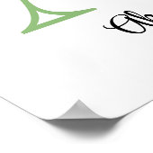 Monogram A Lavendel Eucalyptus kinderkamer poster (Hoek)