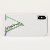 Monogram A lavender Eucalyptus Case-Mate iPhone Case (Achterkant (horizontaal))